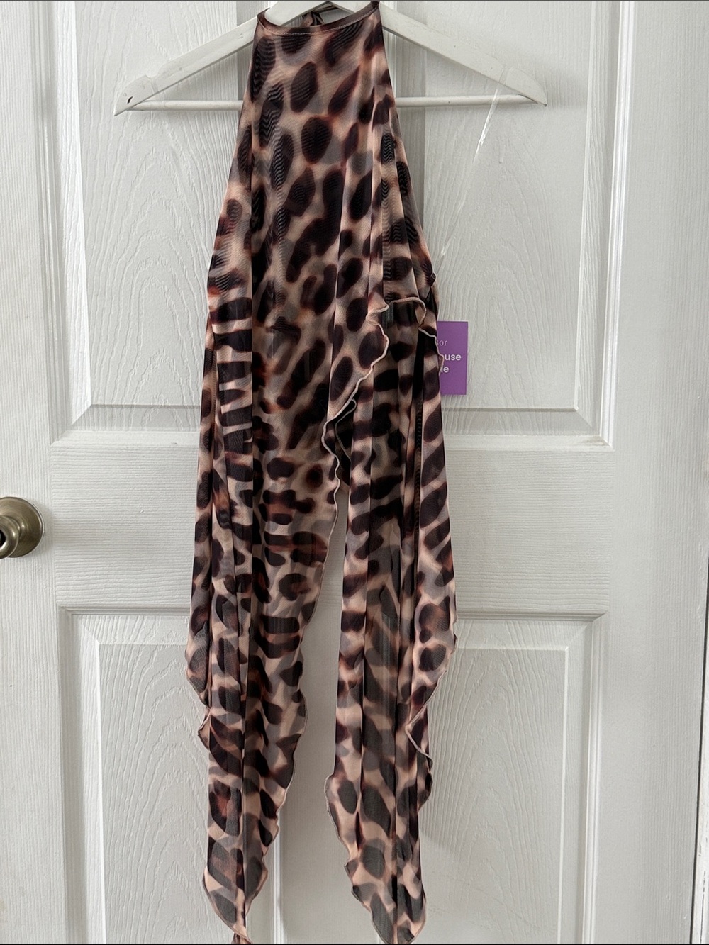 Leopard Print backless tank